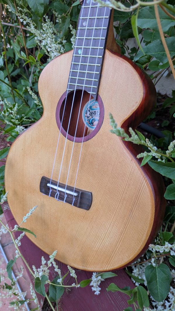 ukulele tenor monoxyle épicéa torréfié padouk – Image 6