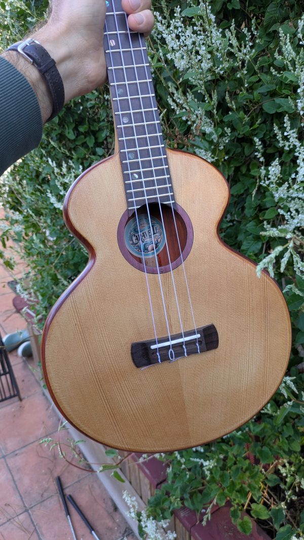 ukulele tenor monoxyle épicéa torréfié padouk – Image 8