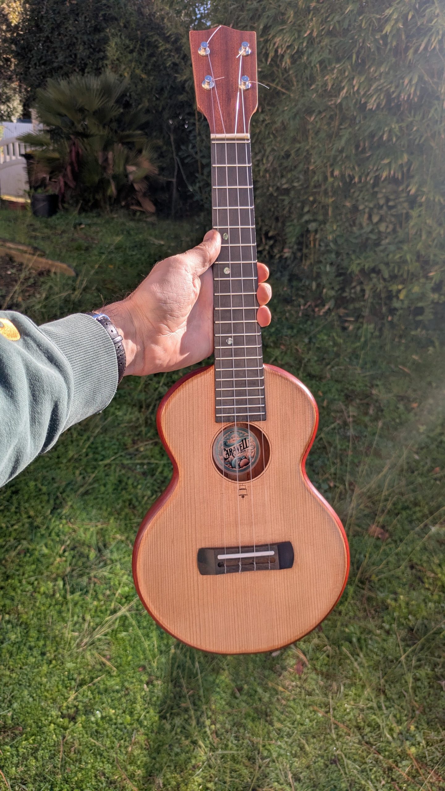 ukulele concert grillon monoxyle cèdre padouk – Image 4