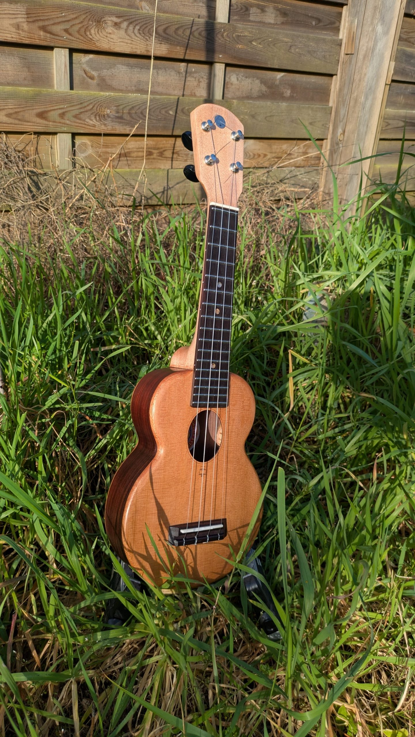 ukulele soprano mi cintré mi monoxyle cèdre palissandre indien – Image 4
