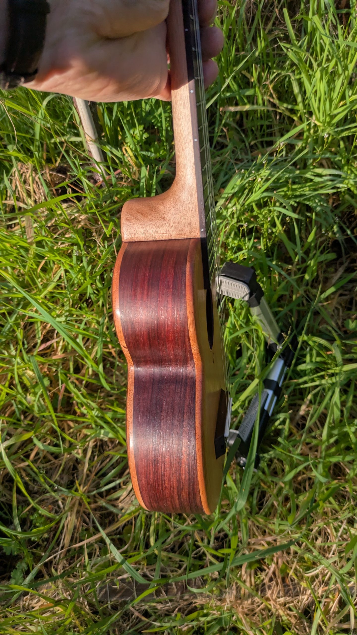 ukulele soprano mi cintré mi monoxyle cèdre palissandre indien – Image 2