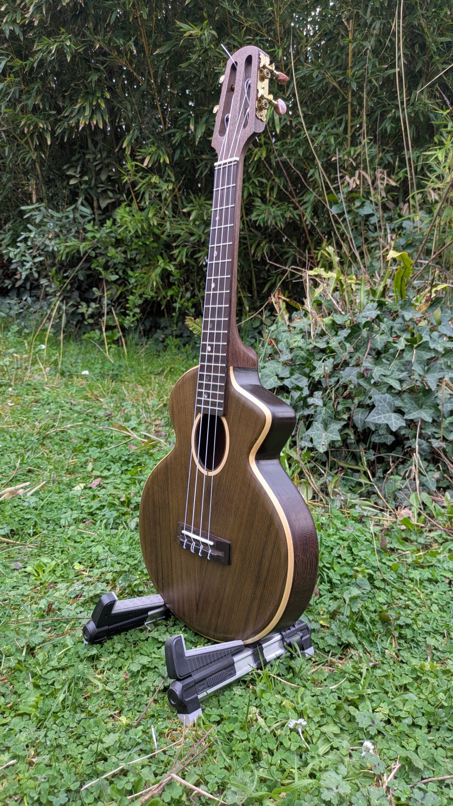 ukulele ténor monoxyle custom cèdre ancien et wengé – Image 6