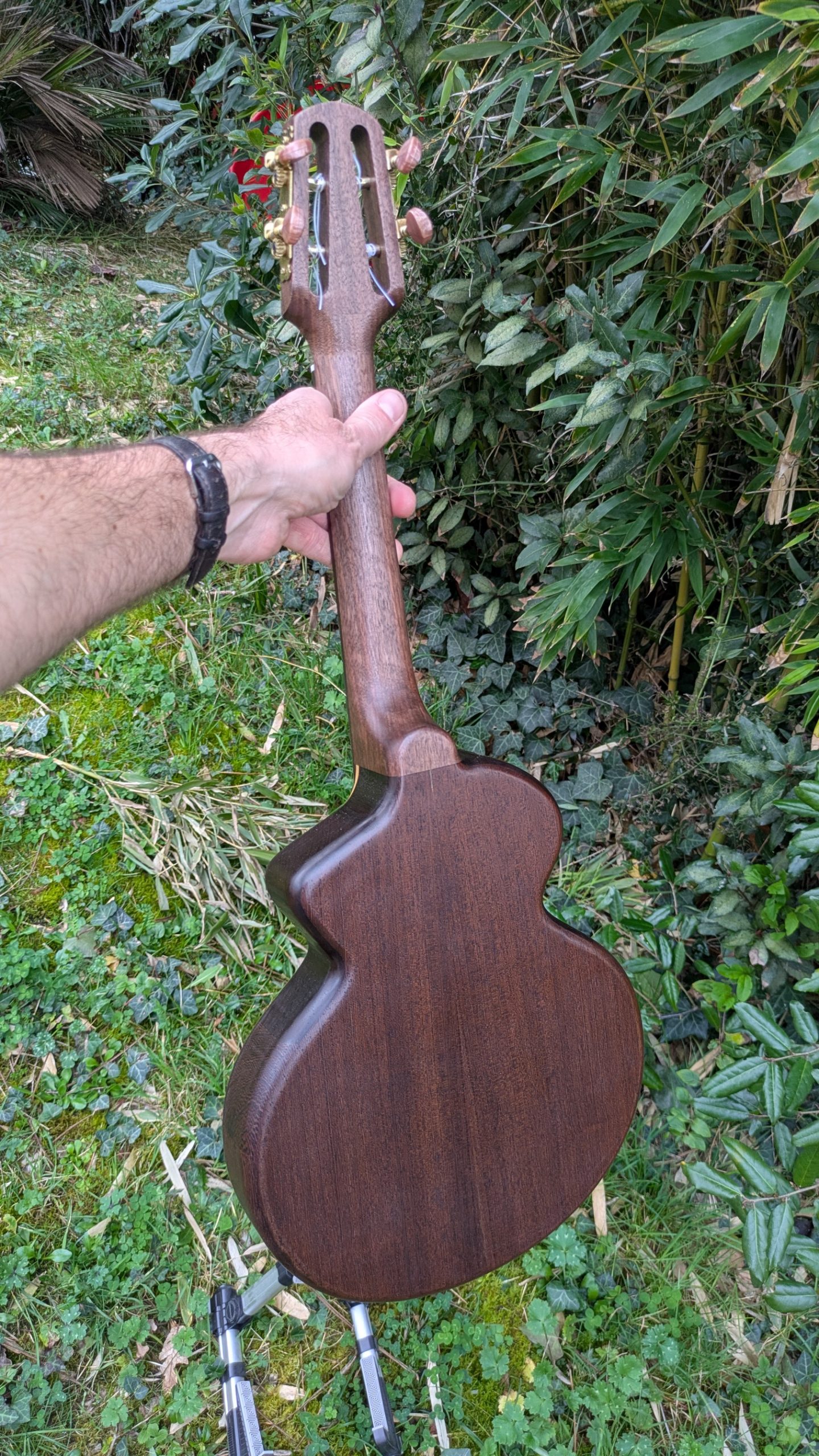ukulele ténor monoxyle custom cèdre ancien et wengé – Image 4