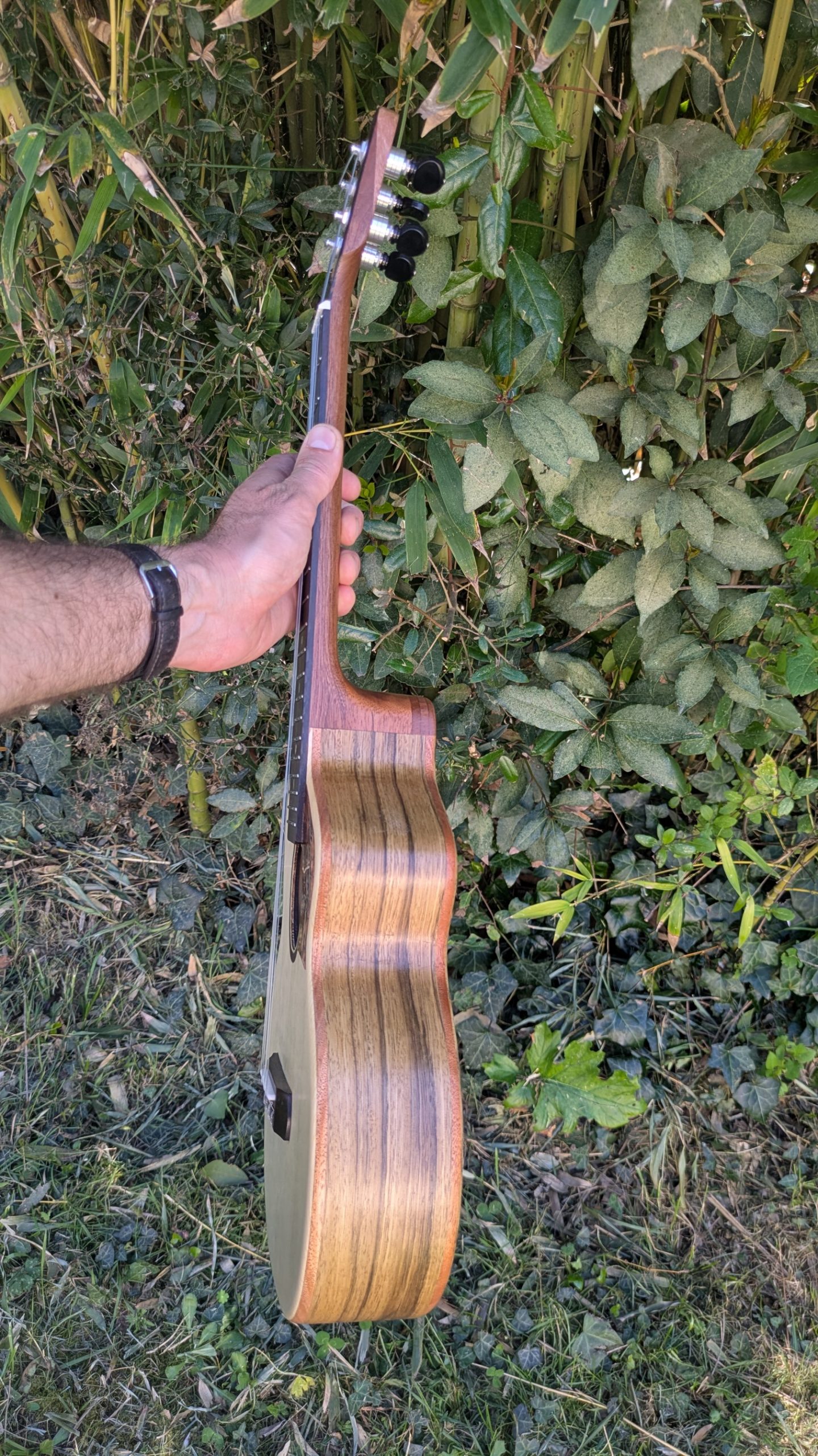 ukulele tenor mi cintré mi monoxyle épicéa ébène exotique – Image 3